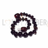 Child Blackforest Polished Dark Cherry Baltic Amber Anklet Bracelet Love Amber X