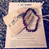 Child Blackforest Polished Dark Cherry Baltic Amber Anklet Bracelet Love Amber X