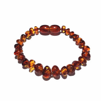 Child Brandy Snap Cognac Baltic Amber Anklet Bracelet Love Amber X