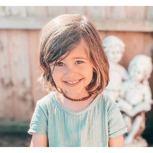 Child Brandy Snap Cognac Baltic Amber Necklace Love Amber X