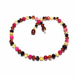 Child Cherry Bomb Pink Jasper Rainbow Baltic Amber Necklace Love Amber X