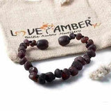 Child Cherryaid Raw Dark Cherry Baltic Amber Anklet Bracelet Love Amber X