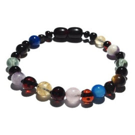 Child Dark Solace Amber Gemstone Anxiety Stress Anklet Bracelet Love Amber X
