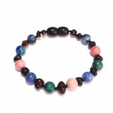 Child Earthchild Gemstones and Cherry Baltic Amber Anklet Bracelet Love Amber X
