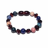 Child Earthchild Gemstones and Cherry Baltic Amber Anklet Bracelet Love Amber X