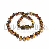 Child Earthy Polished Rare Green Baltic Amber Necklace Love Amber X