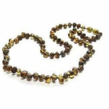 Child Earthy Polished Rare Green Baltic Amber Necklace Love Amber X