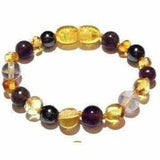 Child Eirene Gemstones and Honey Baltic Amber Anklet Bracelet Love Amber X