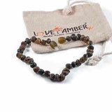 Child Enchanted Raw Green Baltic Amber Necklace Love Amber X