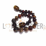 Child Evergreen Polished Green Baltic Amber Anklet Bracelet Love Amber X