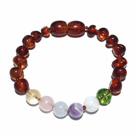 Child Freya Aquamarine Rose Quartz Amethyst Moonstone Citrine Peridot Honey Amber Anklet Bracelet Love Amber X