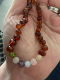 Child Freya Aquamarine Rose Quartz Amethyst Moonstone Citrine Peridot Cognac Baltic Amber Necklace Love Amber X