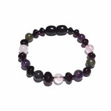 Child Gaia Amethyst Rose Quartz Labradorite Cherry Baltic Amber Anklet Bracelet Love Amber X