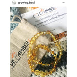 Child Goldirocks Polished Lemon Baltic Amber Anklet Bracelet Love Amber X