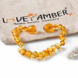 Child Goldirocks Polished Lemon Baltic Amber Anklet Bracelet Love Amber X