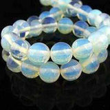 Child Ice Blue Cats Eyes Opalite and Butterscotch Baltic Amber Anklet Bracelet Love Amber X