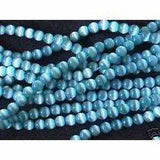 Child Ice Blue Cats Eyes Opalite and Butterscotch Baltic Amber Anklet Bracelet Love Amber X
