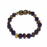 Child Layla Amethyst and Green Baltic Amber Anklet Bracelet Love Amber X