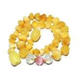 Child Marshmallow Pink Cats Eye Butterscotch Baltic Amber Anklet Bracelet Love Amber X