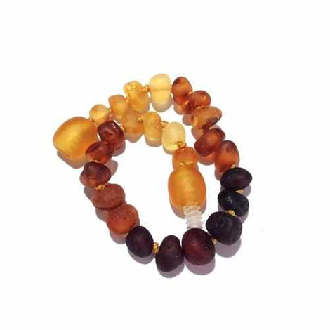 Child Ombre Raw Rainbow Baltic Amber Anklet Bracelet Love Amber X