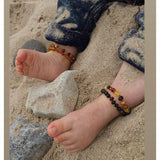 Child Pebble Beach Polished Mixed Baltic Amber Anklet Bracelet Love Amber X