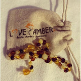 Child Pebble Beach Polished Mixed Baltic Amber Necklace Love Amber X