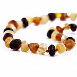 Child Pebble Beach Polished Mixed Baltic Amber Necklace Love Amber X