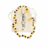 Child Pebble Beach Polished Mixed Baltic Amber Necklace Love Amber X