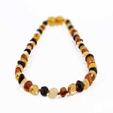 Child Pebble Beach Polished Mixed Baltic Amber Necklace Love Amber X