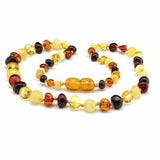 Child Pebble Beach Polished Mixed Baltic Amber Necklace Love Amber X