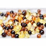 Child Pebble Beach Polished Mixed Baltic Amber Necklace Love Amber X