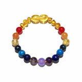 Child Phoebe Chakra Gemstones Polished Lemon Baltic Amber Anklet Love Amber X