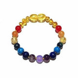 Child Phoebe Chakra Gemstones Polished Lemon Baltic Amber Anklet Love Amber X