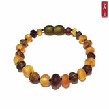 Child Pippin Raw Green Honey Baltic Amber Anklet Bracelet Love Amber X