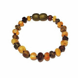 Child Pippin Raw Green Honey Baltic Amber Anklet Bracelet Love Amber X