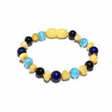 Child Rhodes Blue Gemstones Butterscotch Baltic Amber Anklet Love Amber X