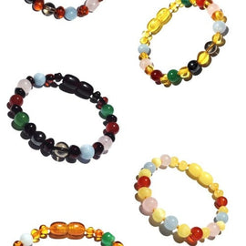 Essence Early Year Gemstone Child’s Anklet Love Amber X Ltd