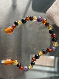 Child Shanti Amethyst Shungite Polished Baltic Amber Anklet Bracelet Love Amber X