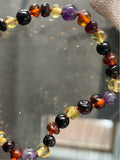 Child Shanti Shungite Amethyst Mixed Baltic Amber Necklace Love Amber X