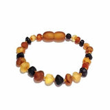 Child Shingle Raw Mixed Baltic Amber Anklet Love Amber X