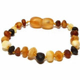 Child Shingle Raw Mixed Baltic Amber Anklet Love Amber X