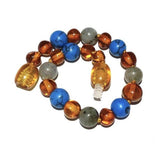 Child Shoreline Blue Howlite Labradorite Polished Honey Calming Baltic Amber Anklet Love Amber X
