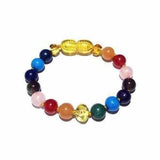 Child Skittles Gemstones and Honey Baltic Amber Anklet Bracelet Love Amber X