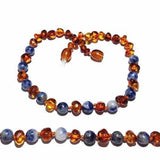 Child Truth Polished Cognac Baltic Amber Sodalite Necklace Love Amber X