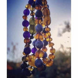 Child Truth Sodalite and Polished Cognac Baltic Amber Anklet Bracelet Love Amber X