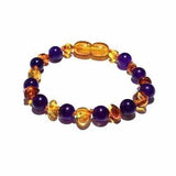 Child Violet Sparkle Honey Amethyst Baltic Amber Anklet Love Amber X