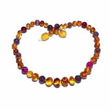 Childs Emily Honey Baltic Amber Amethyst Purple Pink Agate Gemstone Necklace Love Amber X