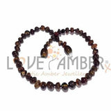 Childs Evergreen Polished Green Baltic Amber Bead Necklace Love Amber X