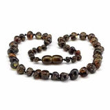 Childs Evergreen Polished Green Baltic Amber Bead Necklace Love Amber X