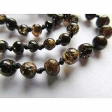 Childs Evergreen Polished Green Baltic Amber Bead Necklace Love Amber X